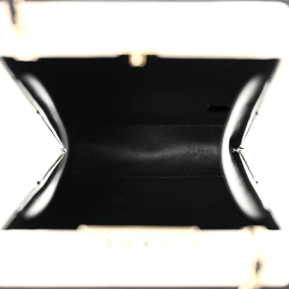 Chanel Lambskin No. 5 Perfume Box Evening Clutch White Black 5 of 11