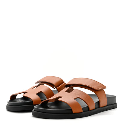 Hermes Epsom Womens Chypre Sandals 36 Naturel 3 of 9