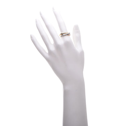 Cartier 18K White Yellow Pink Gold Diamond Small Trinity Paved Ring 54 6.75 2 of 7
