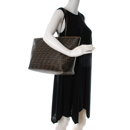 Fendi Zucca Spalmati Medium Roll Tote Tobacco Giallo 2 of 16