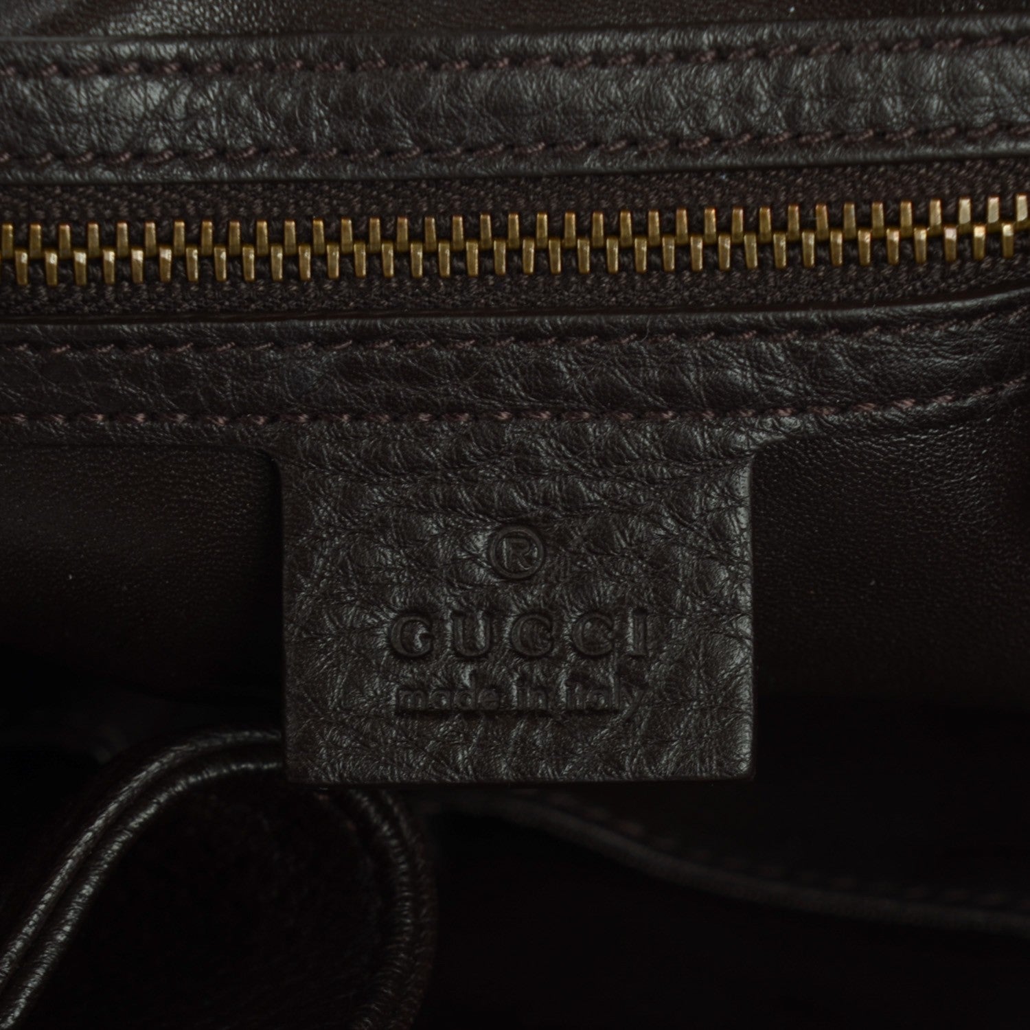 Gucci Deerskin Large Hip Bamboo Hobo Dark Cocoa 7 of 8