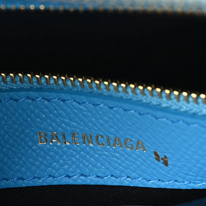 Balenciaga Signature Grained Calfskin Logo S Ville Top Handle Bag Bleu Turquoise 6 of 9
