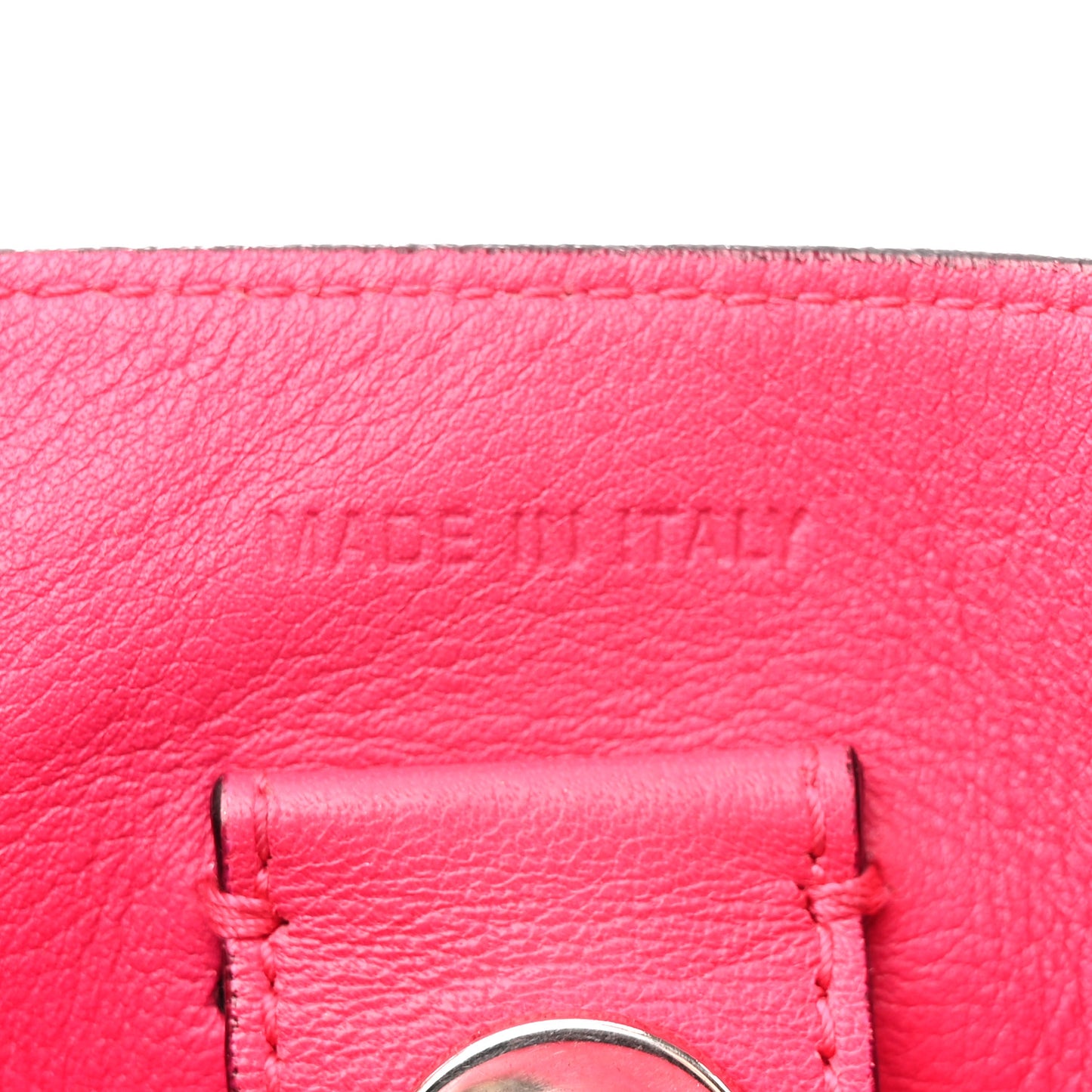 Smooth Calfskin Medium Tri-Color Diorissimo Tote Orange Fuchsia Red