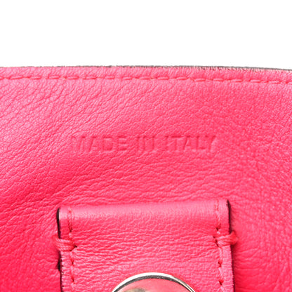 Christian Dior Smooth Calfskin Medium Tri-Color Diorissimo Tote Orange Fuchsia Red 7 of 16