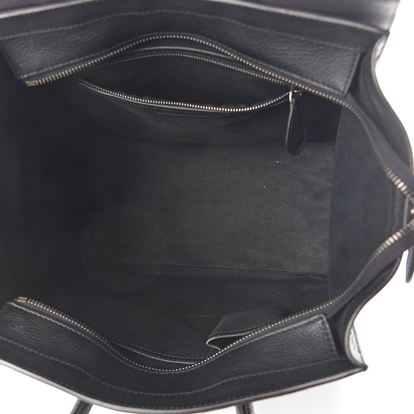 Drummed Calfskin Mini Luggage Black
