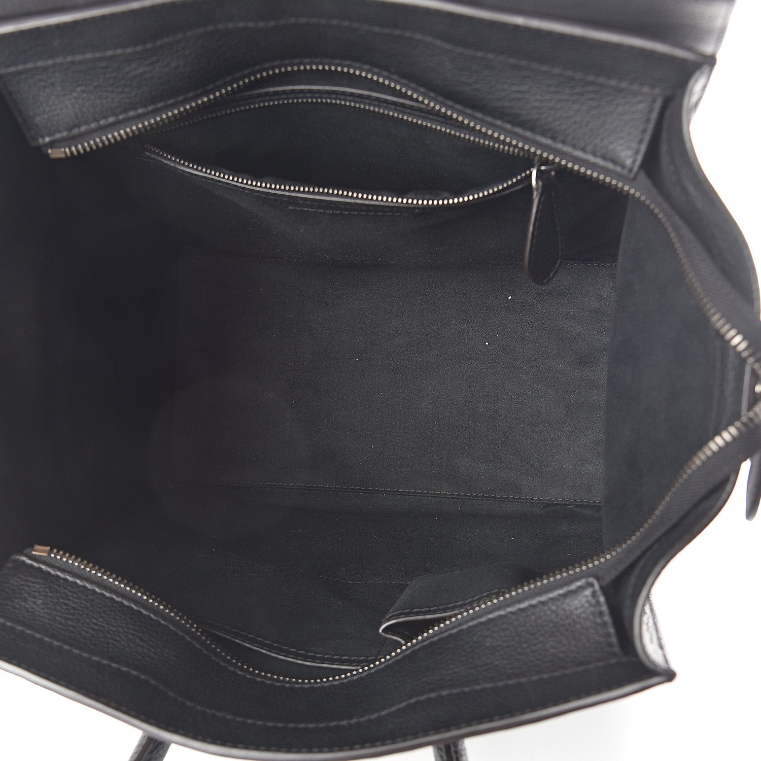 Celine Drummed Calfskin Mini Luggage Black 4 of 9