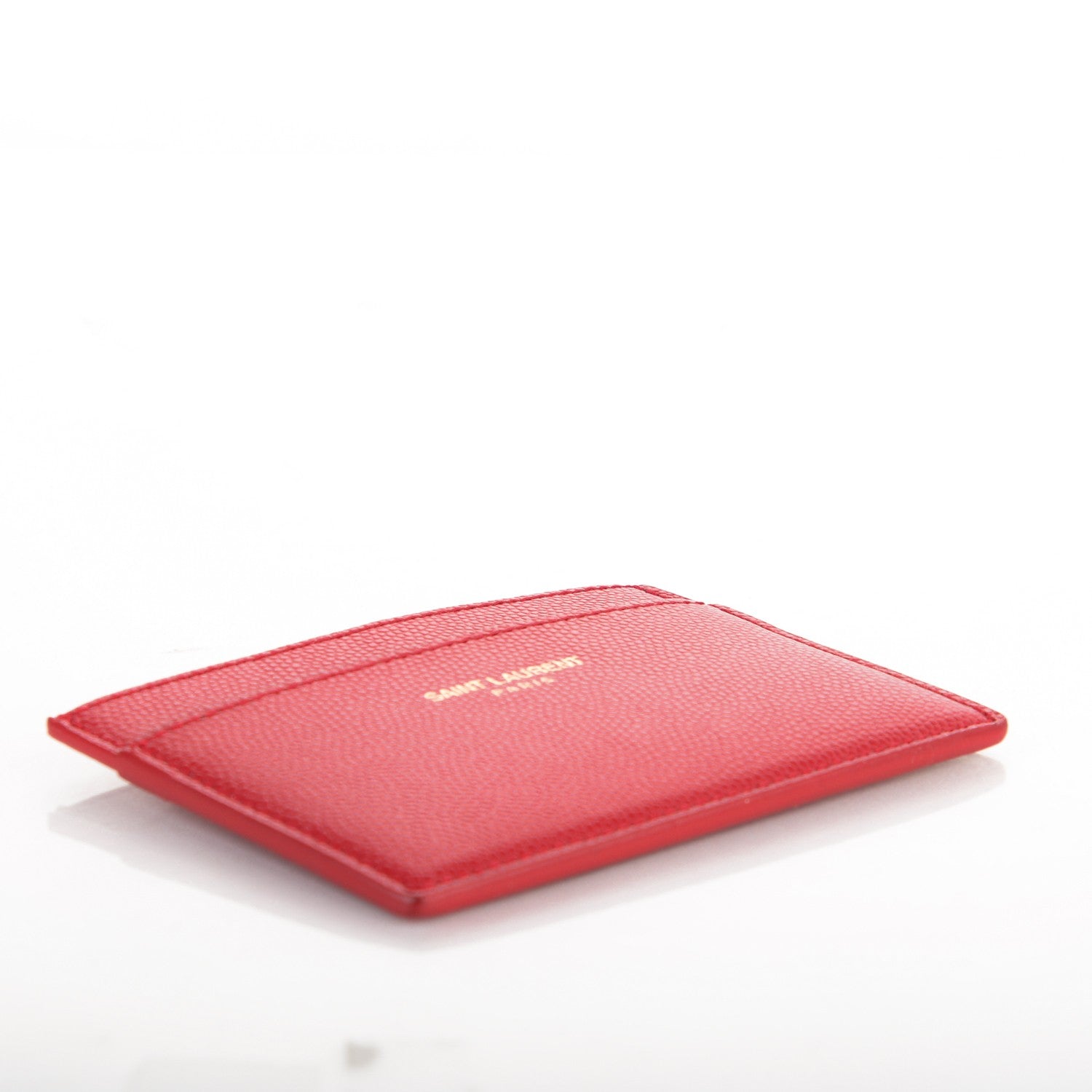 Saint Laurent Grain De Poudre Card Case Red 4 of 7