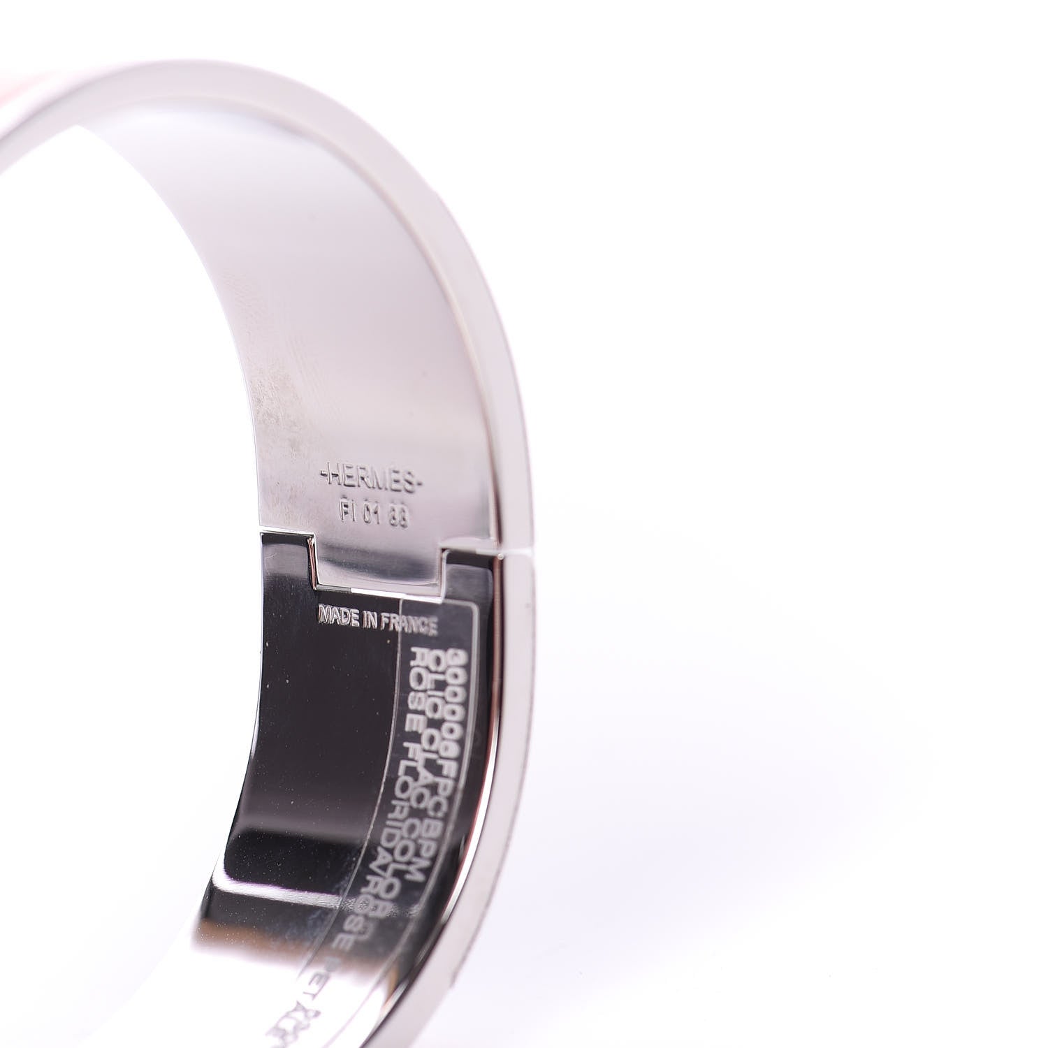 Hermes Enamel Wide Clic Clac H Bracelet PM Rose Florida Rose Petale 3 of 4
