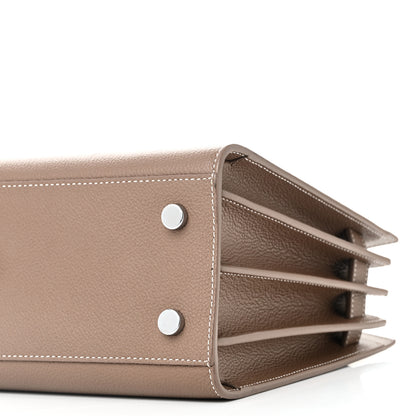 Saint Laurent Grained Calfskin Topstich Baby Sac De Jour Taupe 9 of 9