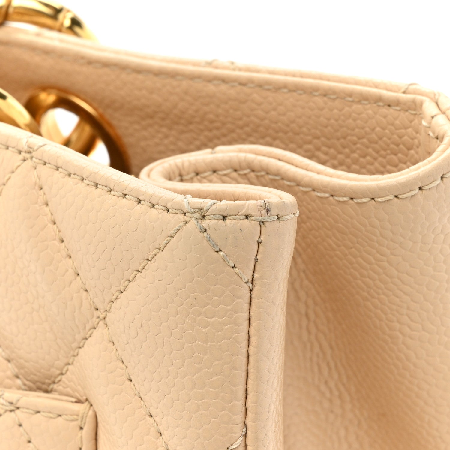 Chanel Caviar Quilted Grand Shopping Tote GST Beige Clair 13 of 14