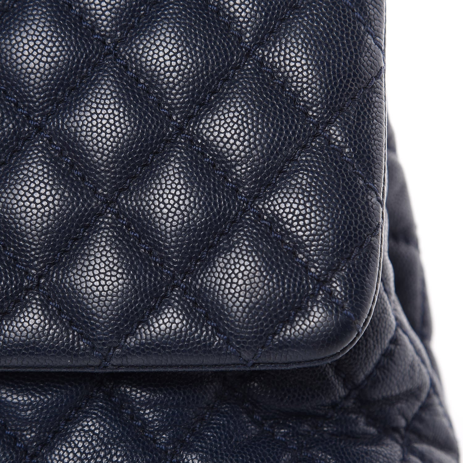 Chanel Caviar Quilted Small Coco Handle Flap Navy 17 of 18