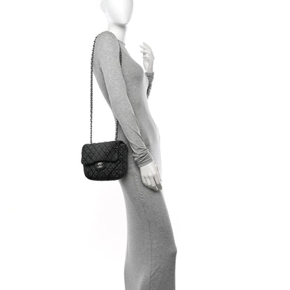 Chanel Washed Denim Quilted Small Denimpression Flap Grey Black 2 of 13