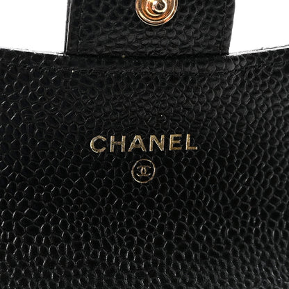Chanel Caviar Quilted Flap Card Holder Wallet Black 6 of 9