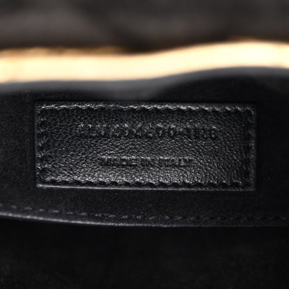 Saint Laurent Metallic Calfskin Y Quilted Small Loulou Monogram Chain Satchel Gold 8 of 11