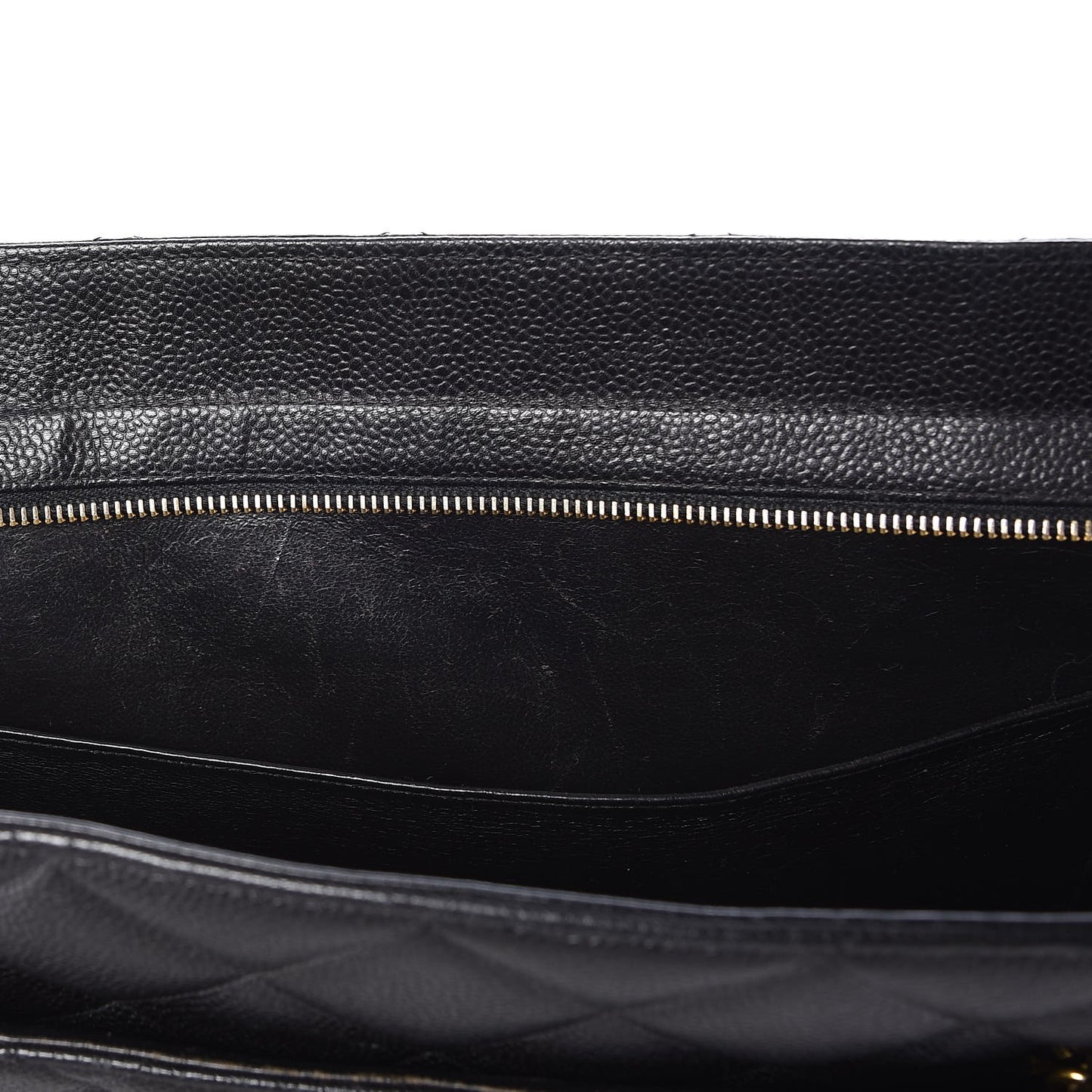 Caviar Quilted Shopper Tote Black