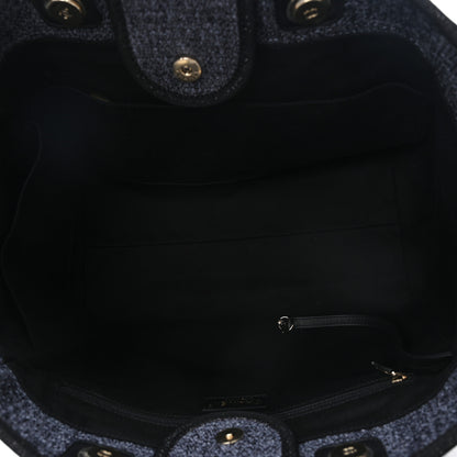 Chanel Lurex Boucle Medium Deauville Tote Black 4 of 11