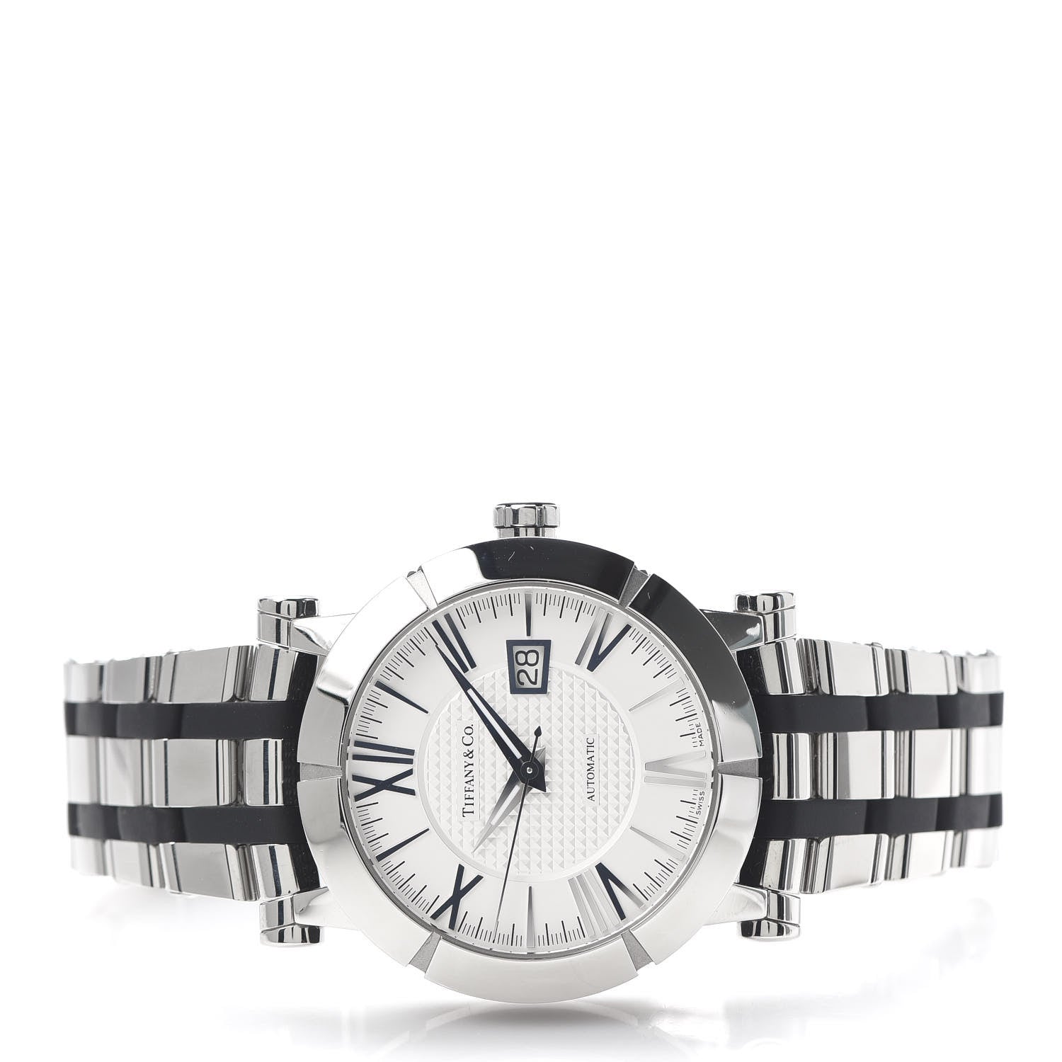 Tiffany Stainless Steel Rubber 42mm Atlas Automatic Watch 3 of 6