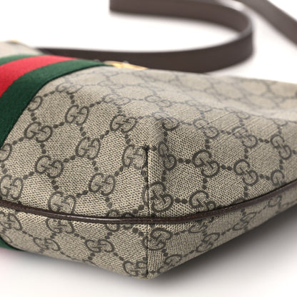 Gucci GG Supreme Monogram Web Small Ophidia Half Moon Hobo Brown 10 of 14