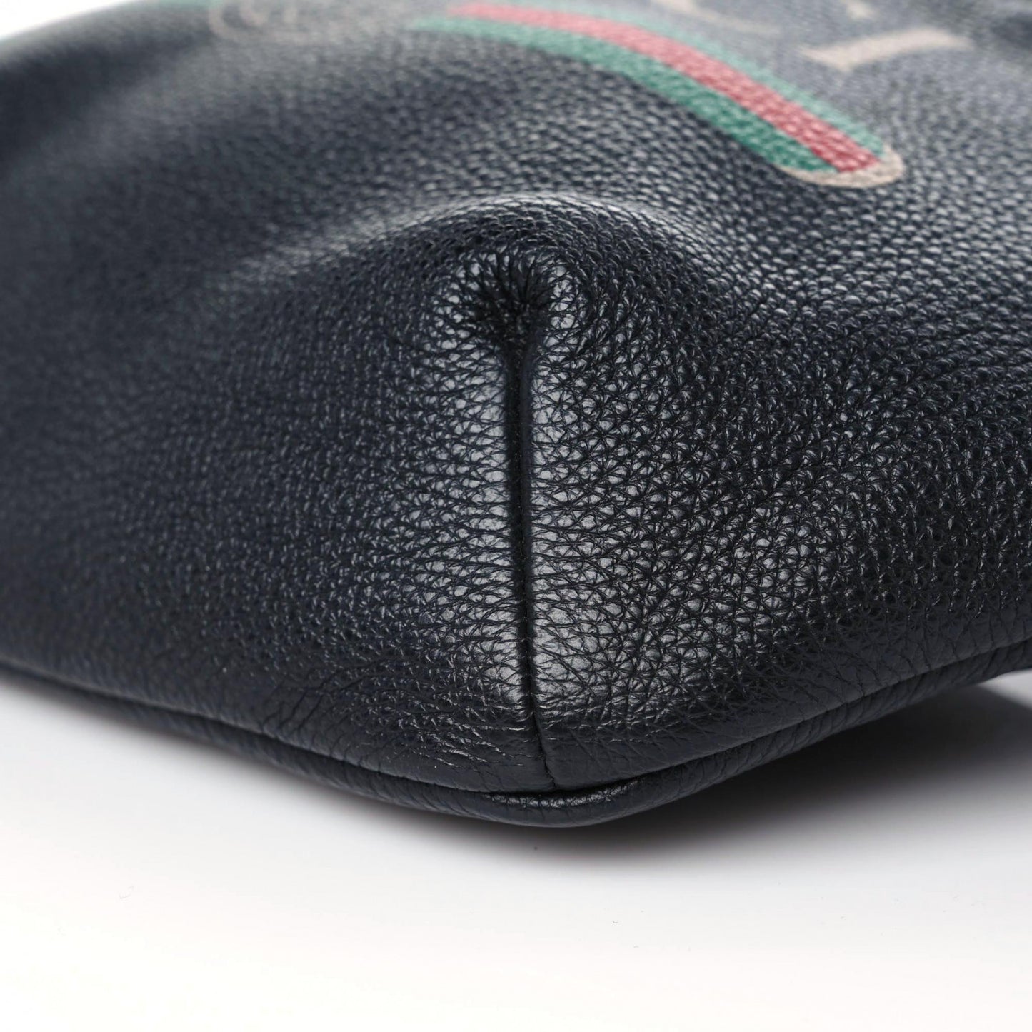 Grained Calfskin Logo Belt Bag Black