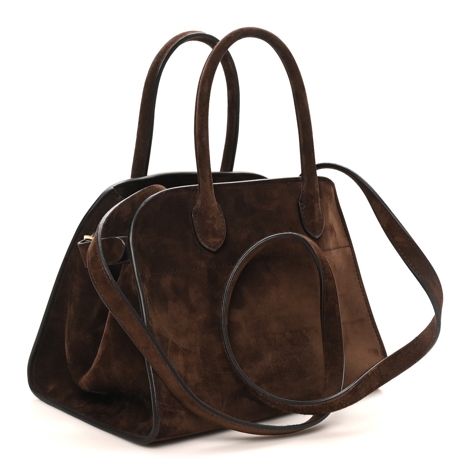 The Row Suede Soft Margaux 10 Bag Mocha 3 of 9