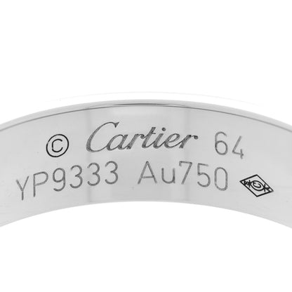 Cartier 18K White Gold 5.5mm LOVE Ring 64 10.75 4 of 5