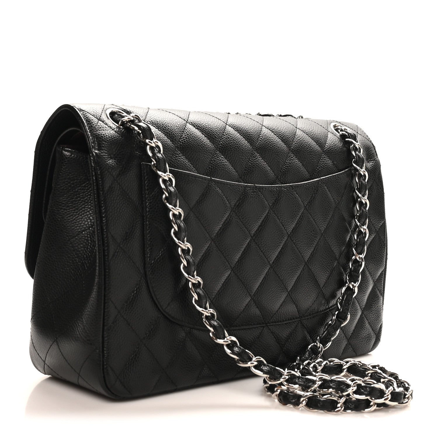 Chanel Caviar Quilted Jumbo Double Flap Black 3 of 10