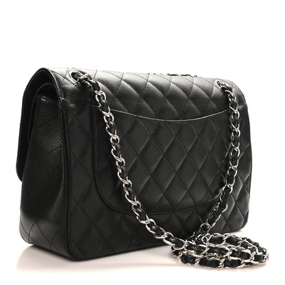 Chanel Caviar Quilted Jumbo Double Flap Black 3 of 10