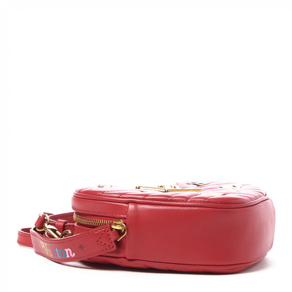 Louis Vuitton Calfskin Embellished New Wave Love Lock Heart Bag Ecarlate 4 of 9