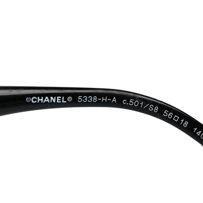 Chanel Acetate Polarized Butterfly Winter Pearl Sunglasses 5339-H-A Black 5 of 7