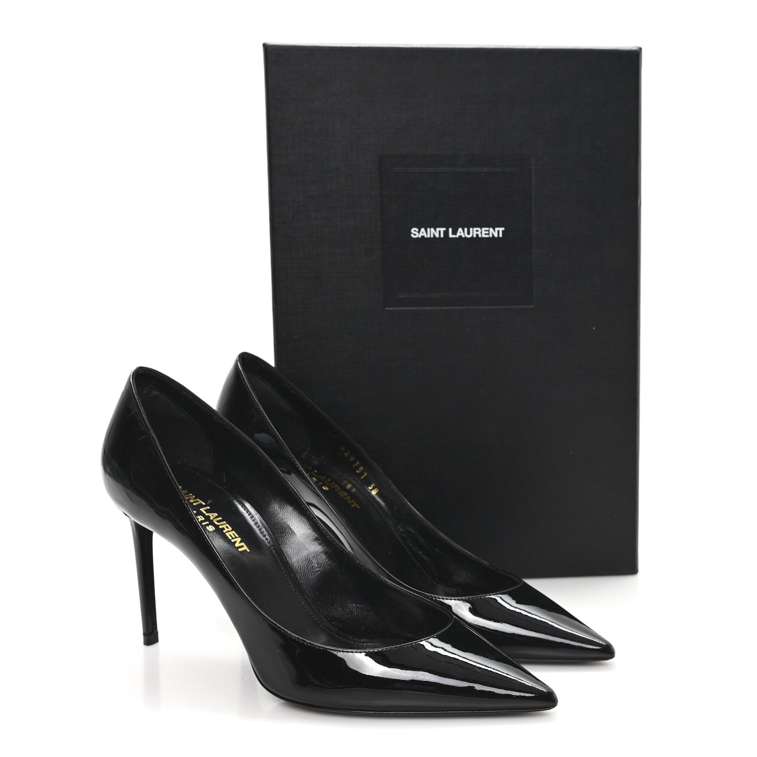 Saint Laurent Patent Calfskin Zoe 85 Pump 38 Black 10 of 10