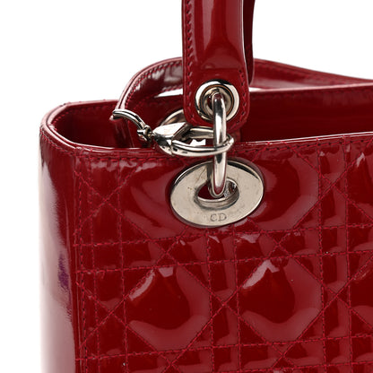 Christian Dior Patent Cannage Medium Lady Dior Red 11 of 11
