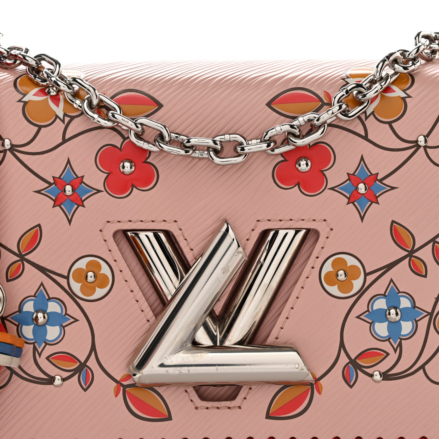 Louis Vuitton Epi Flower Twist Shoulder Bag MM Rose Ballerine 8 of 10