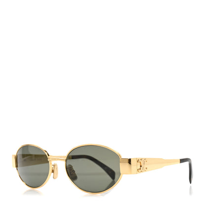 Celine Metal Triomphe 01 Sunglasses Gold Green Gold Green 1 of 7