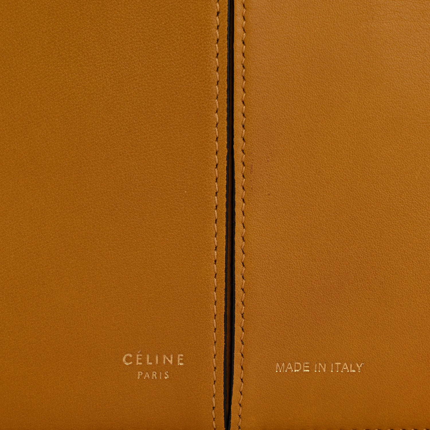 Celine Supple Natural Calfskin Medium Tri-Fold Bag Ocre 6 of 13