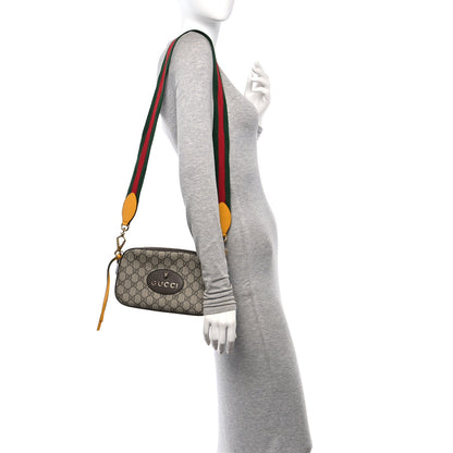 Gucci GG Supreme Monogram Web Neo Vintage Shoulder Bag Beige New Acero Crop 2 of 13