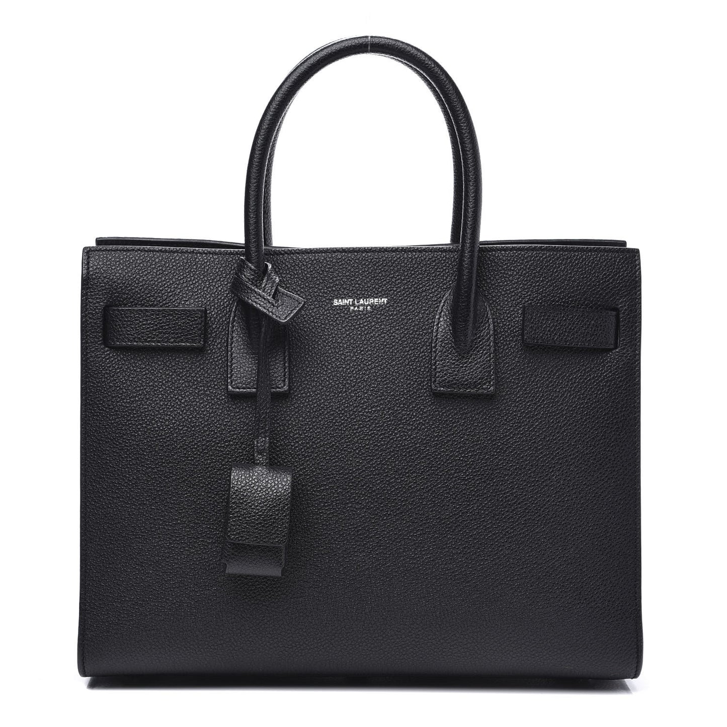 Grained Calfskin Baby Sac De Jour Black