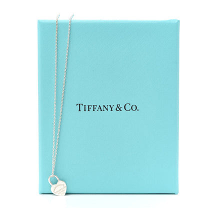 Tiffany Sterling Silver Return to Tiffany Heart Lock Pendant Necklace 6 of 6