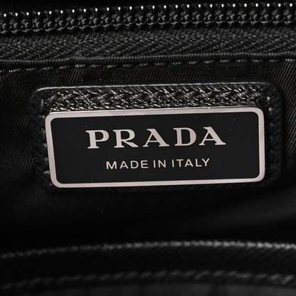 Prada Re-Nylon Saffiano Logo Double Buckle Backpack Black 6 of 9