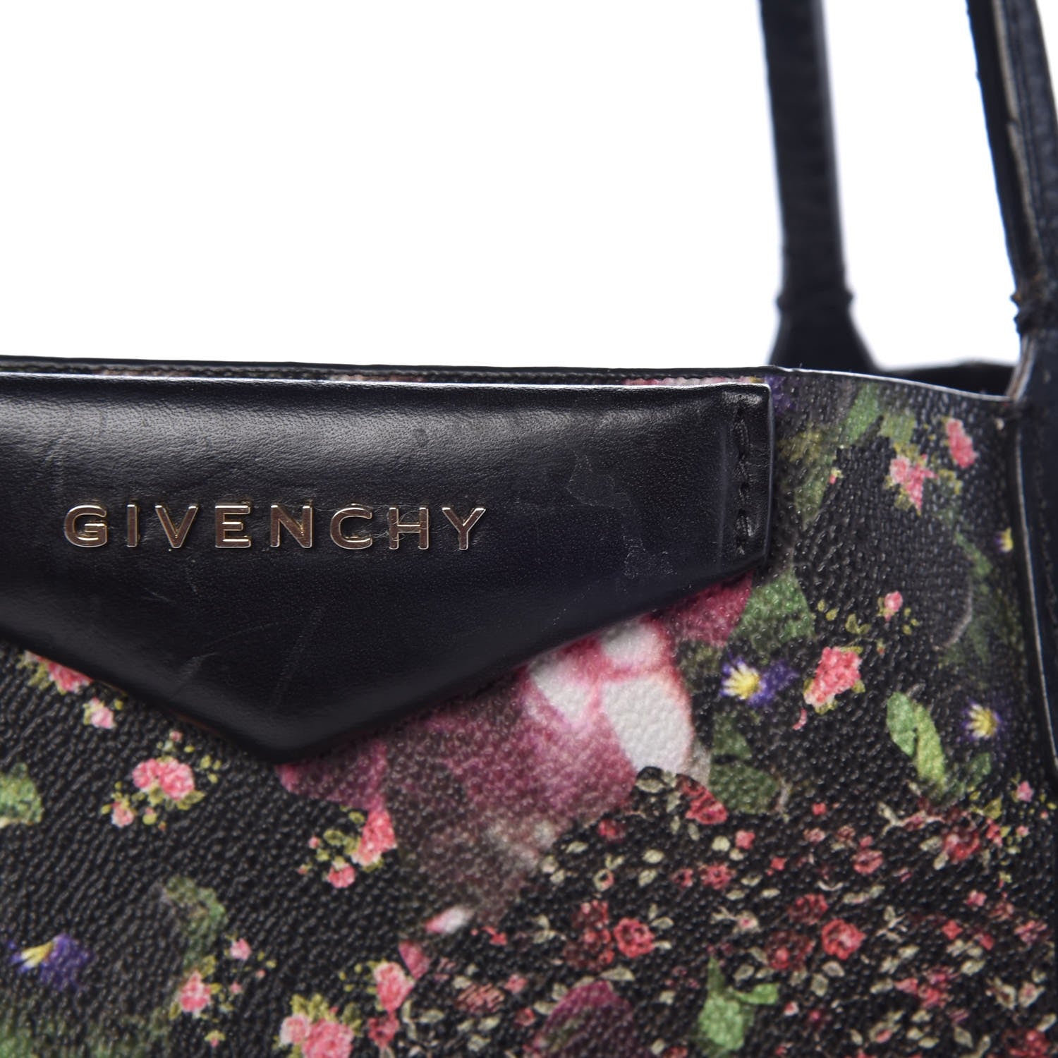 Givenchy Coated Canvas Roses Camouflage Print Large Antigona Tote Black 16 of 16