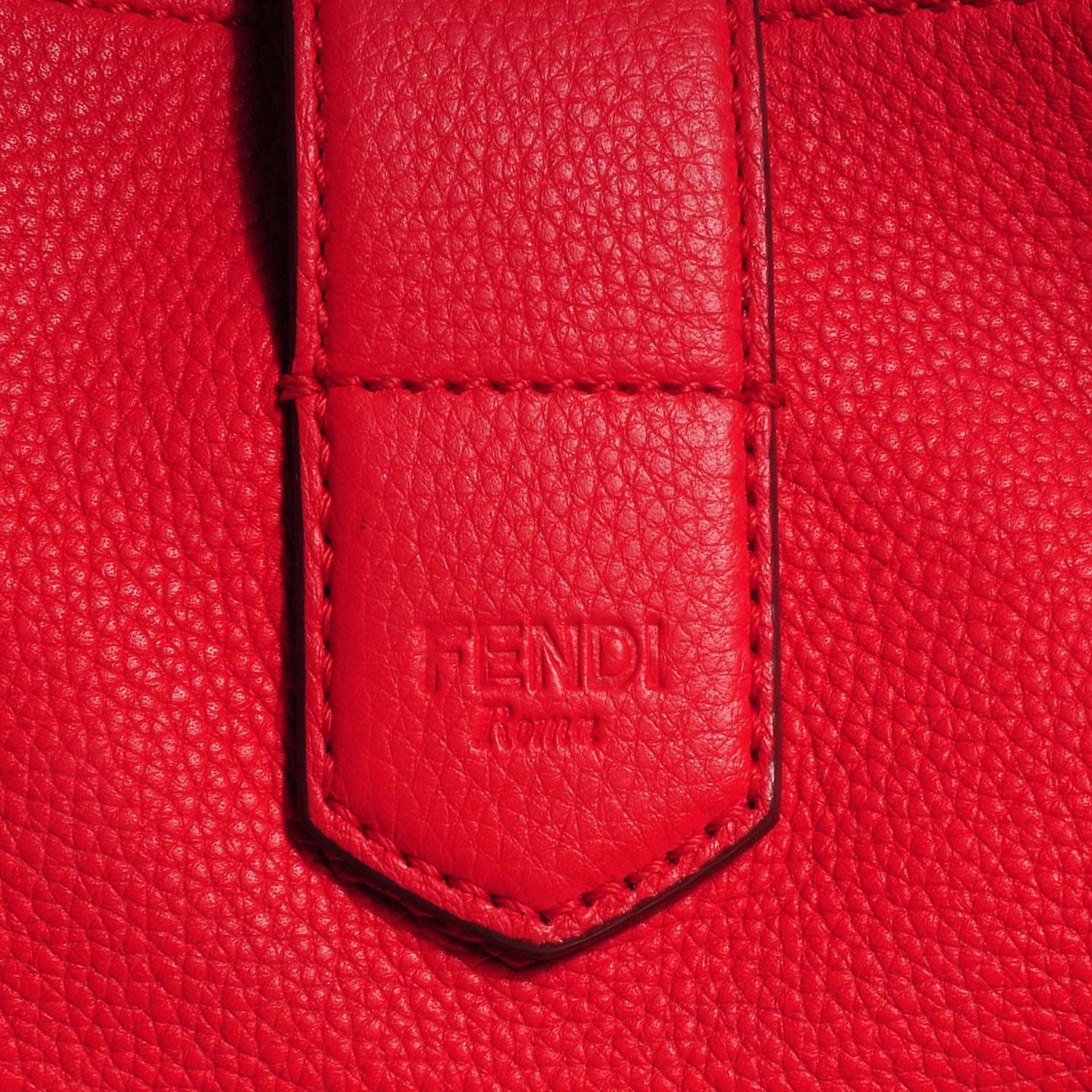 Fendi Vitello Small Clasp Top Hobo Bag Red 5 of 10