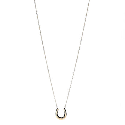 Tiffany 18K Yellow Gold 1837 Horseshoe Pendant Necklace 1 of 7