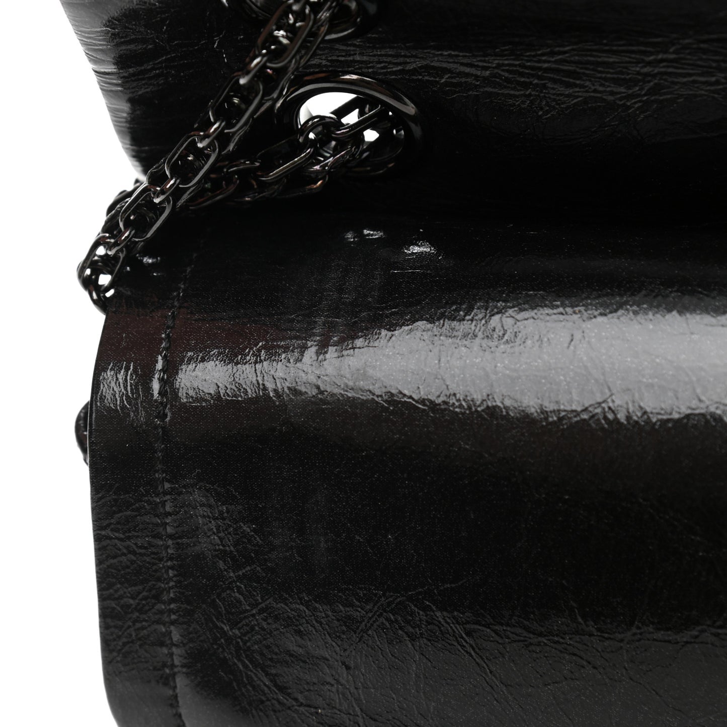 Glazed Calfskin Quilted 2.55 Reissue 226 Flap So Black