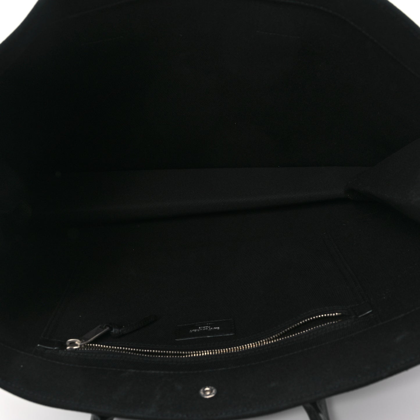 Linen Calfskin Rive Gauche Tote Black