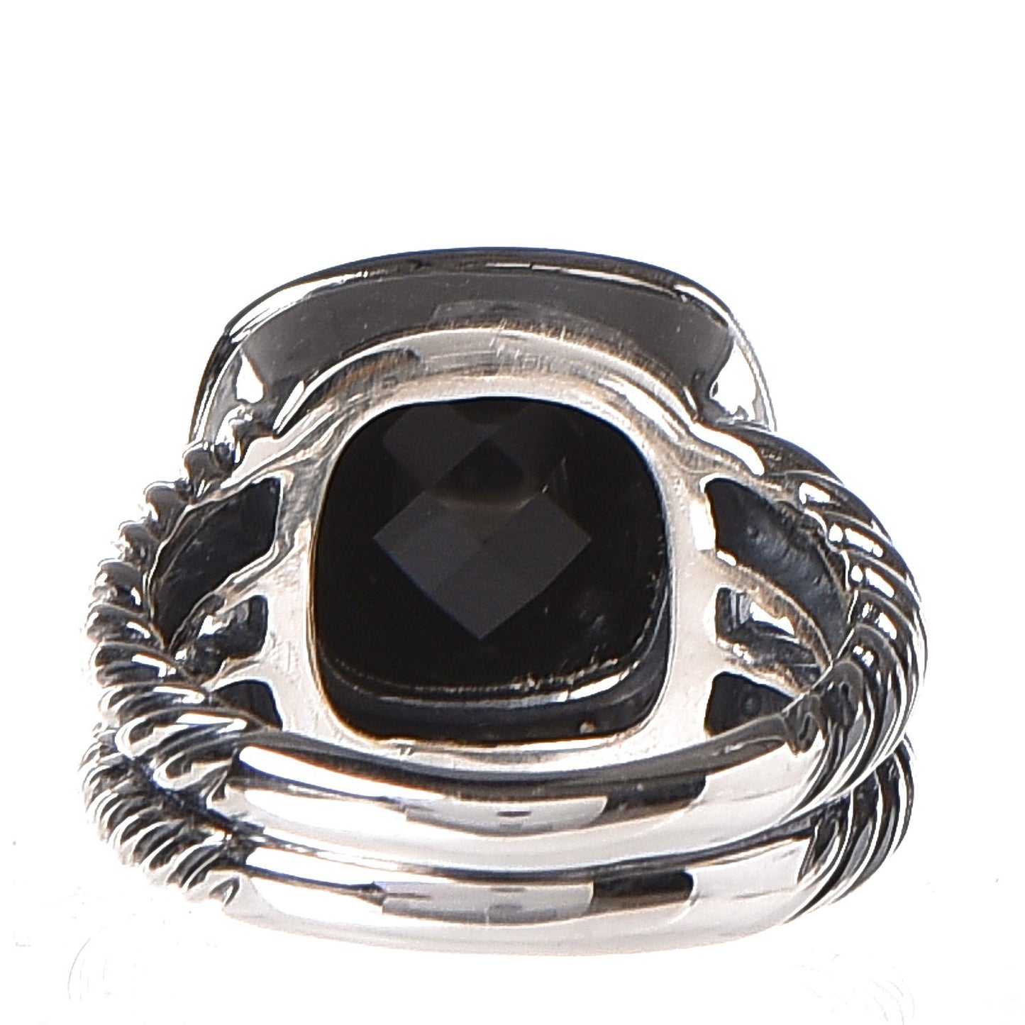 Sterling Silver Diamond Black Onyx 11mm Albion Ring 54 7