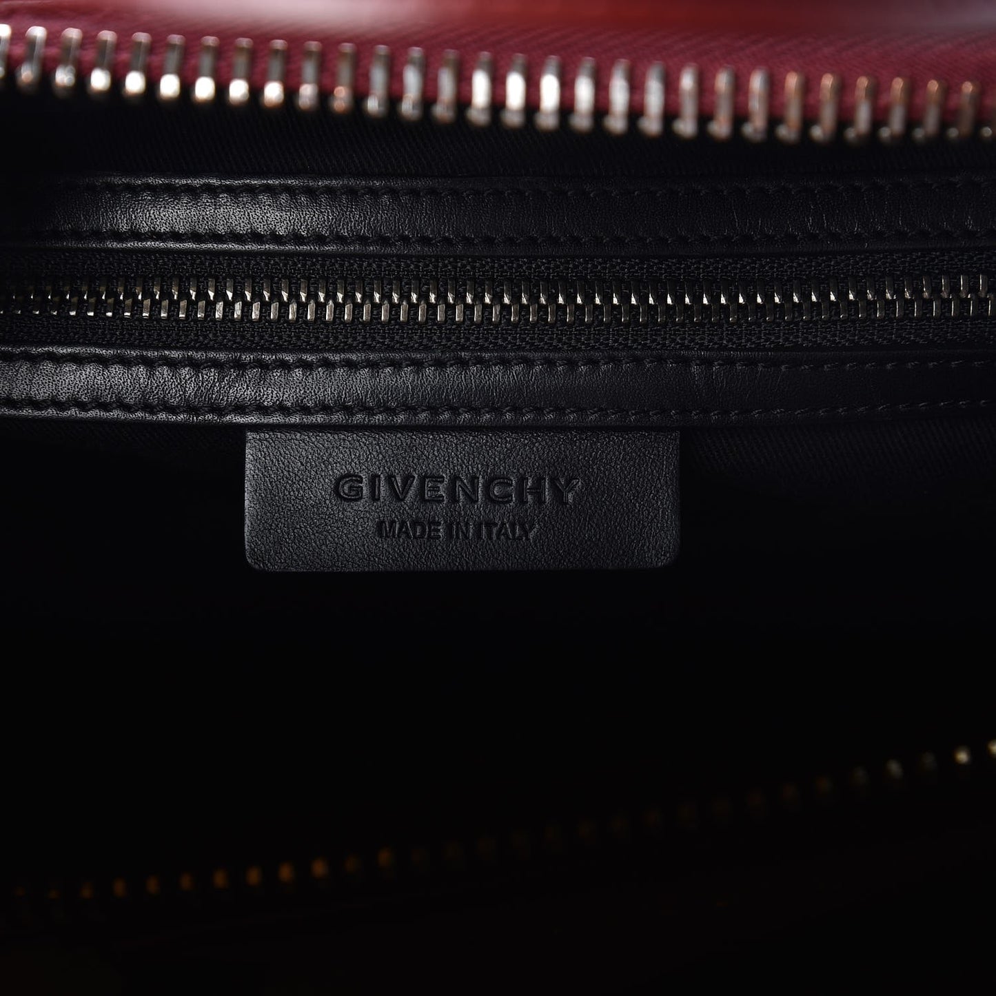 Shiny Lord Calfskin Small Antigona Burgundy