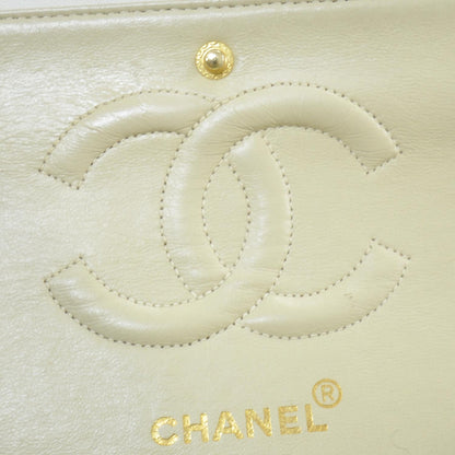 Chanel Lambskin Quilted Medium Double Flap White GHW 8 of 10