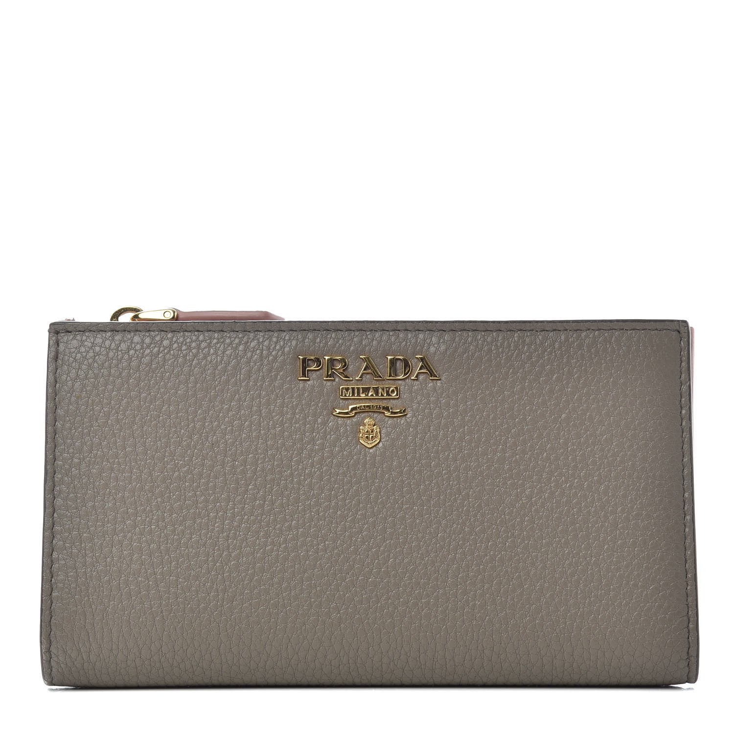 Prada Vitello Daino Continental Wallet Argilla Rosa 1 of 7