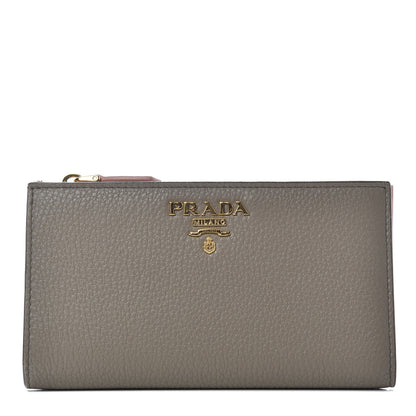 Prada Vitello Daino Continental Wallet Argilla Rosa 1 of 7