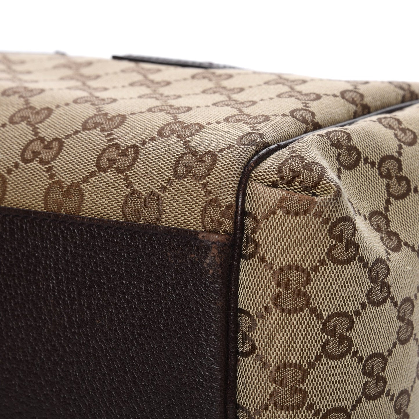 GG Monogram Web Small Carry On Duffle Beige Brown