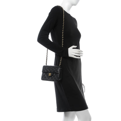 Chanel Lambskin Quilted Mini Square Flap Black 2 of 9